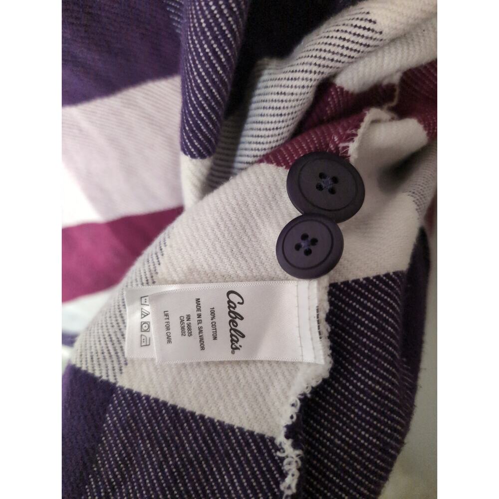 Cabela's outdoor cozy checkered plaid button up shacket xxl - Picture 7 of 8